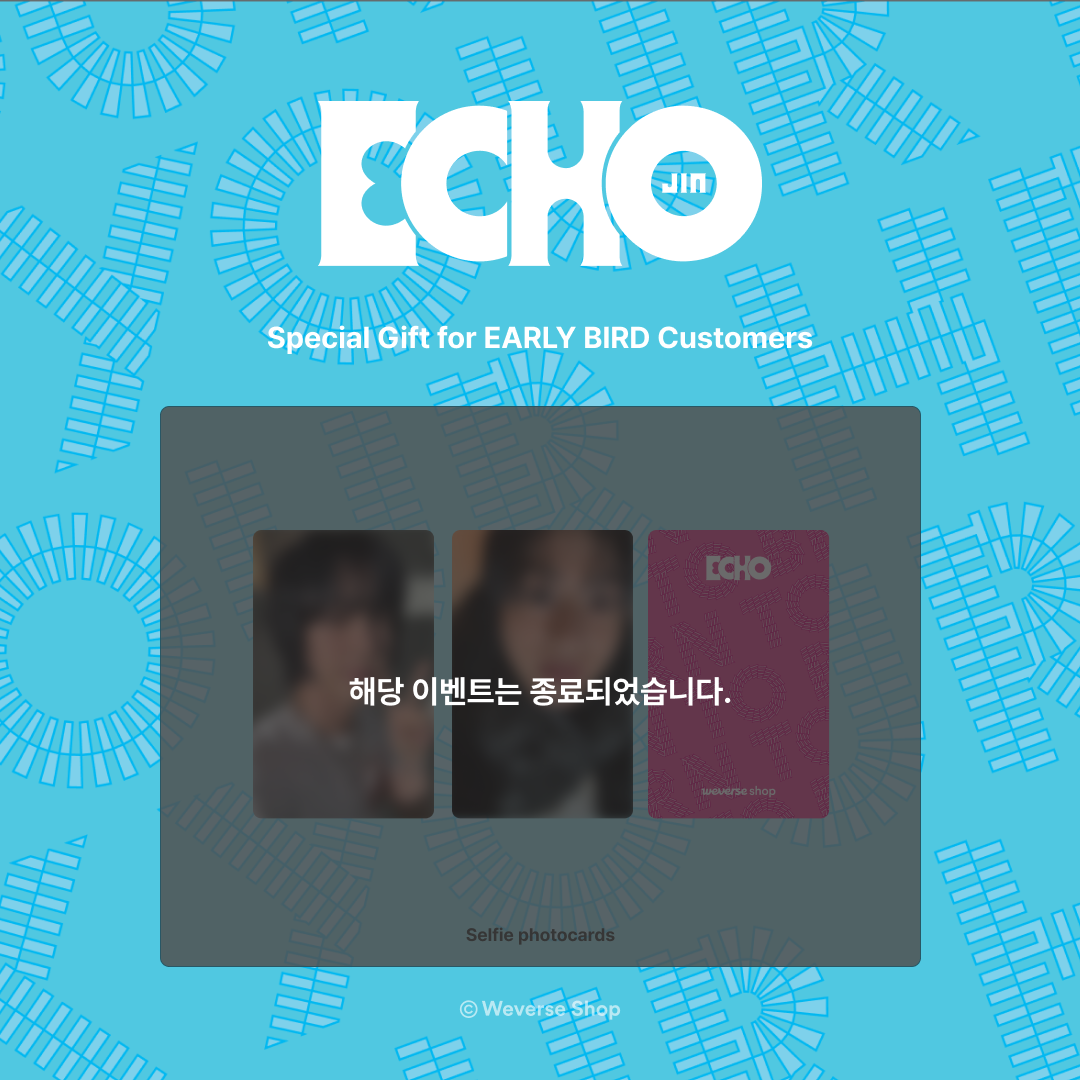 Jin (BTS) Second Solo Album 'Echo'